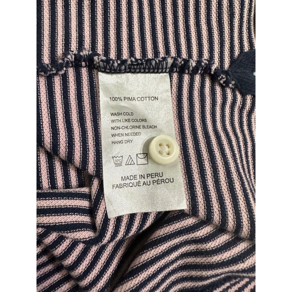 UNTUCKit Shirt‎ Mens XXL Navy And Pink Shortsleeve 100% Pima Cotton Polo - Picture 8 of 8